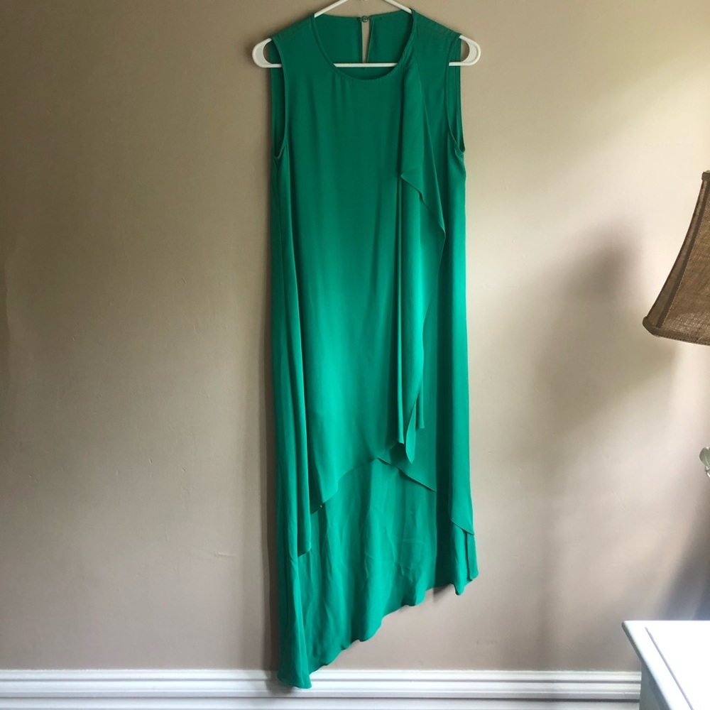 BCBGMaxAzria Asymmetrical Green Dress